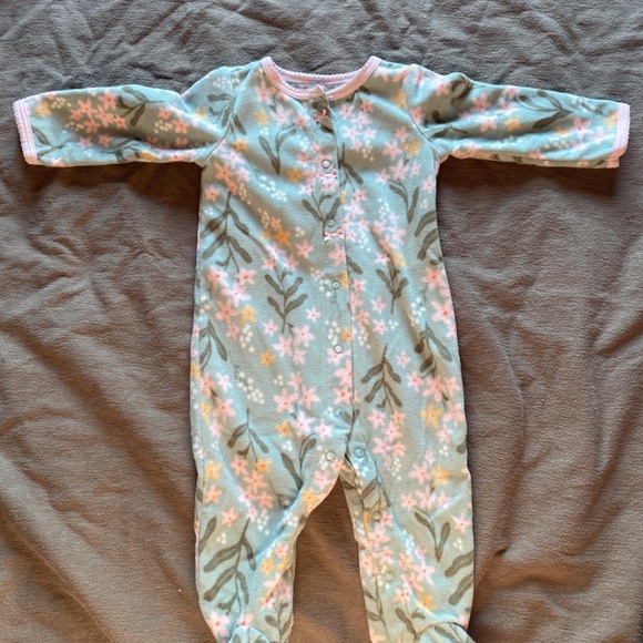 Fleece one piece pajama set - Picture 2 of 4